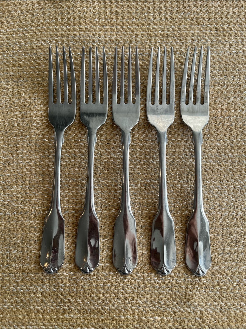 Rogers Deluxe Stainless Oneida GLORIA/MONTCLAIR Dinner Forks (5)